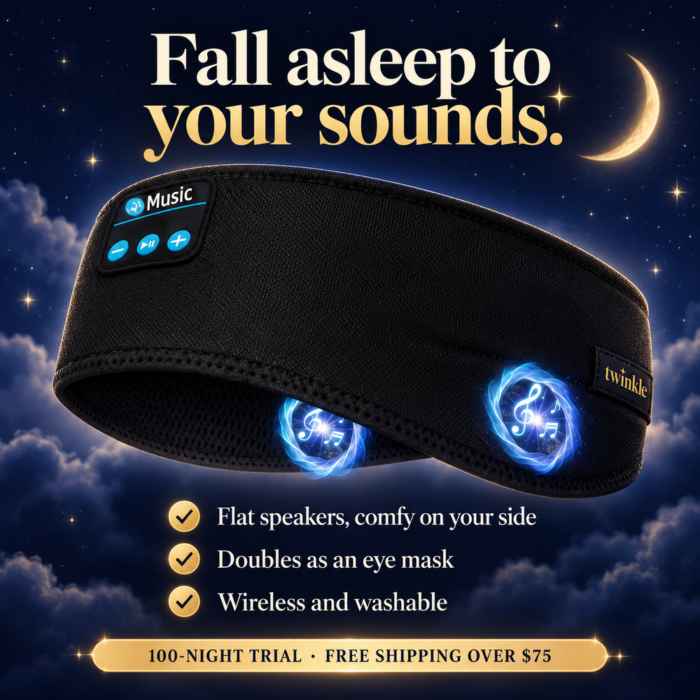 Twinkle Bluetooth Sleep Headband: fall asleep to your sounds