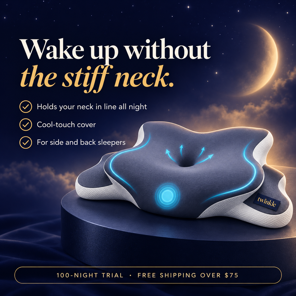 Twinkle Cervical Support Pillow: wake up without the stiff neck