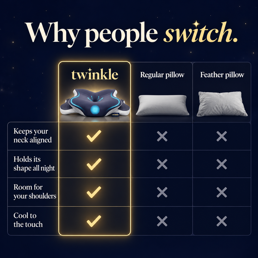 Twinkle vs regular and feather pillows