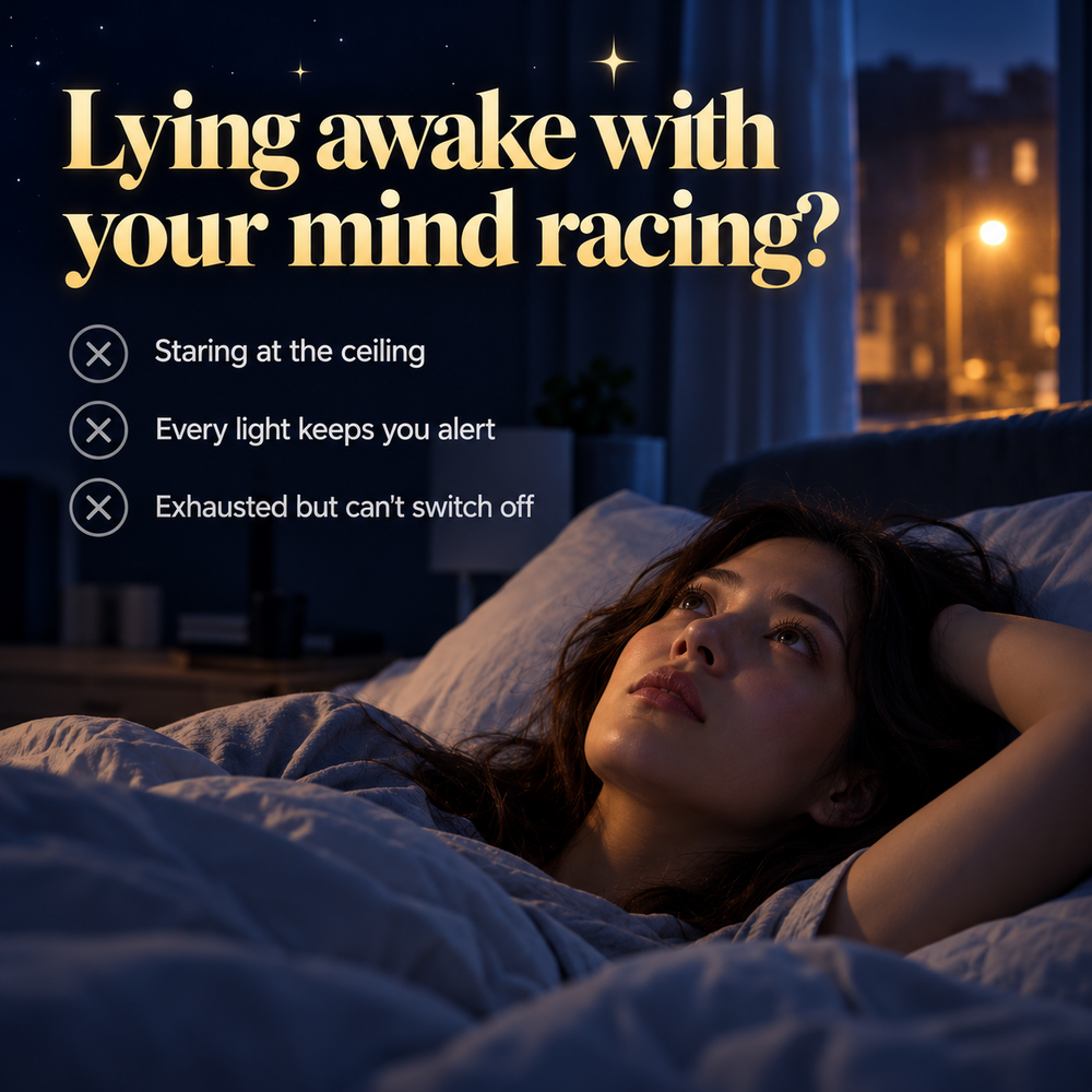 Lying awake with your mind racing?