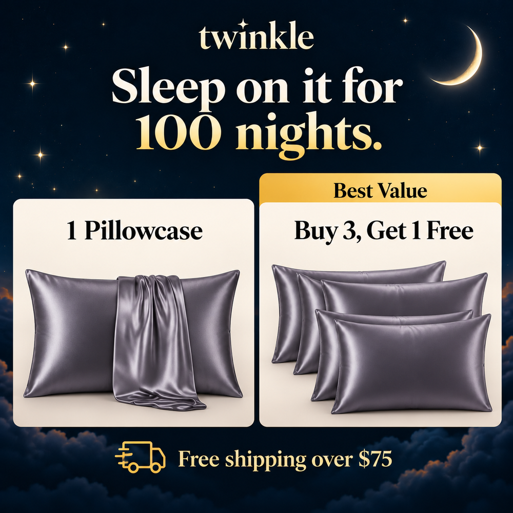 Sleep on it for 100 nights: buy 3 pillowcases, get 1 free